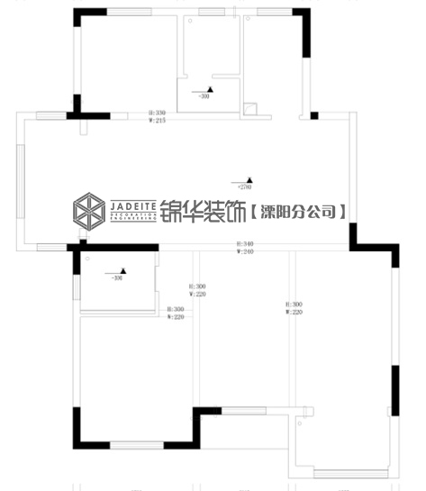 溧阳金峰新城142平平面方案装修效果图户型解析-装修